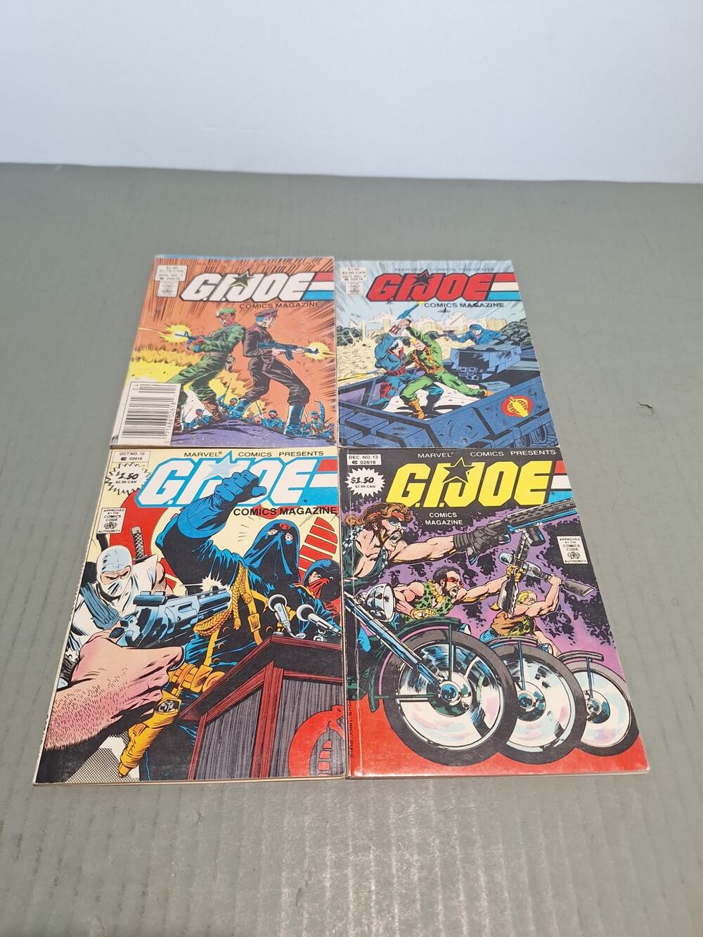 GI Joe Comics Magazine Lot Marvel #3 #6 #12 #13 Vintage 1987 - VG to VG+